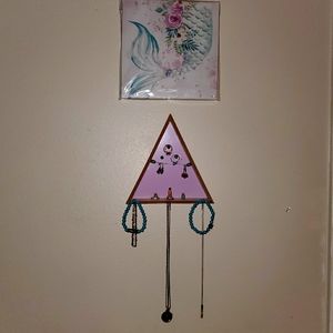 2pc Mermaid art and jewlry holder